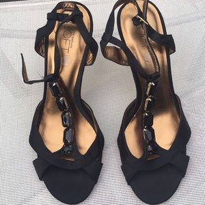 LOFT gemstone sandal heels, elegant, Sz 6